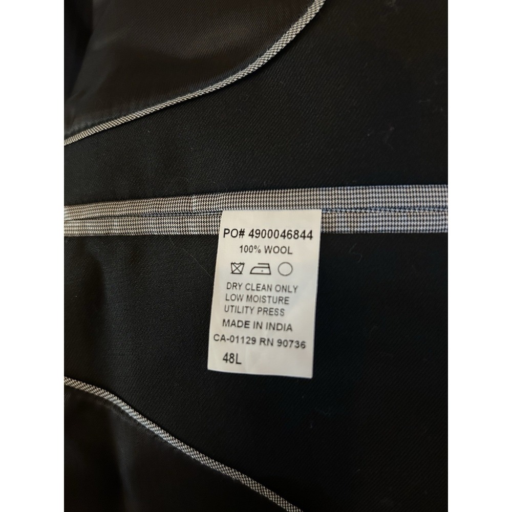 Michael Kors Black 100% Wool Suit Coat Jacket NWT 48 Long MSRP$400 - Picture 10 of 11